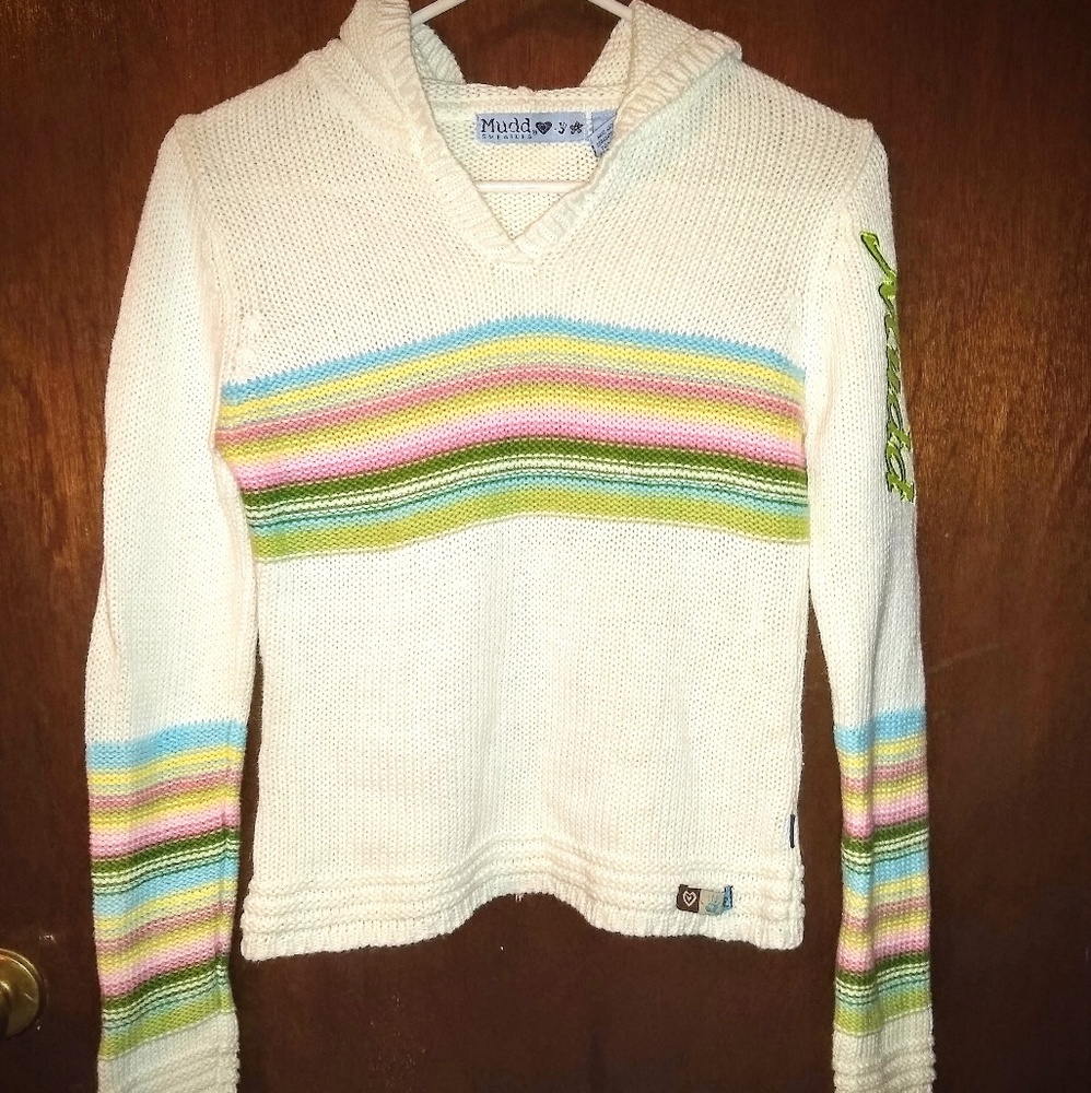 Vintage Rare 90s Mudd Hooded Lightweight Sweater